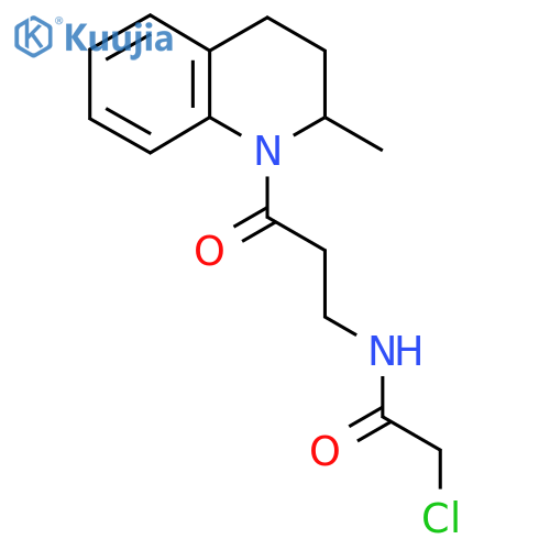 2-chloro-N-3-(2-methyl-1,2,3,4-tetrahydroquinolin-1-yl)-3-oxopropylacetamide structure