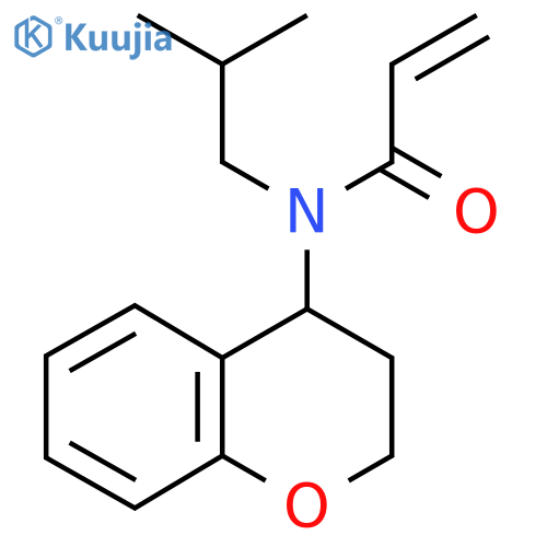 N-(3,4-dihydro-2H-1-benzopyran-4-yl)-N-(2-methylpropyl)prop-2-enamide structure