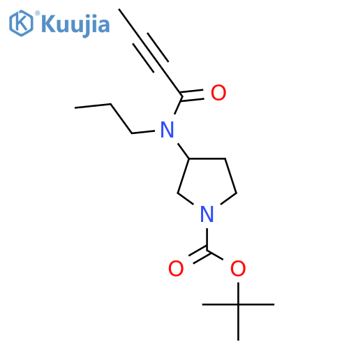 tert-butyl 3-(N-propylbut-2-ynamido)pyrrolidine-1-carboxylate structure