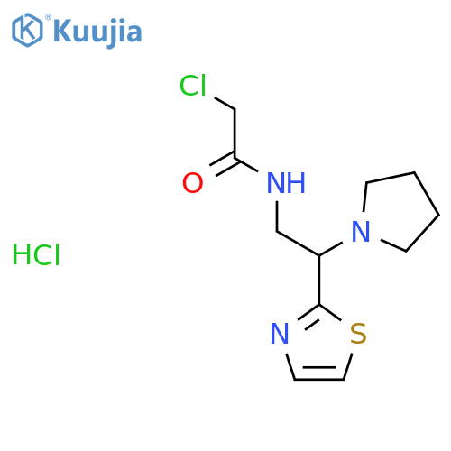 2-chloro-N-2-(pyrrolidin-1-yl)-2-(1,3-thiazol-2-yl)ethylacetamide hydrochloride structure