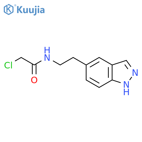 2-chloro-N-2-(1H-indazol-5-yl)ethylacetamide structure
