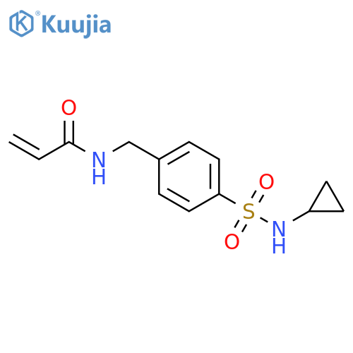 N-{4-(cyclopropylsulfamoyl)phenylmethyl}prop-2-enamide structure
