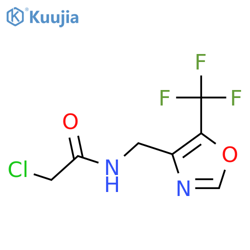2-chloro-N-{5-(trifluoromethyl)-1,3-oxazol-4-ylmethyl}acetamide structure