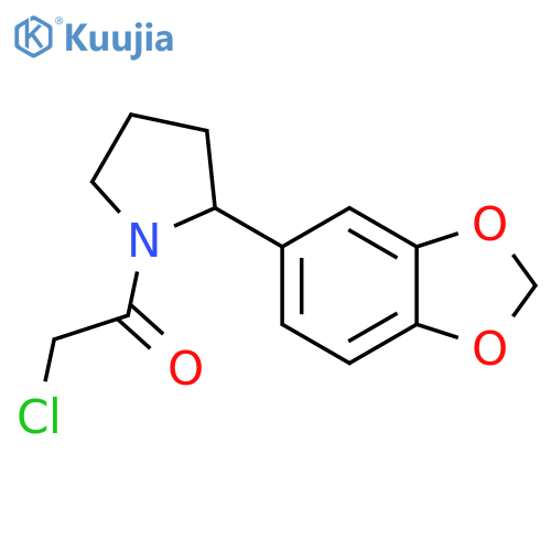 1-2-(1,3-dioxaindan-5-yl)pyrrolidin-1-yl-2-chloroethan-1-one structure