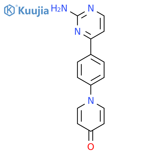 1-[4-(2-Amino-4-pyrimidinyl)phenyl]-4(1H)-pyridinone structure