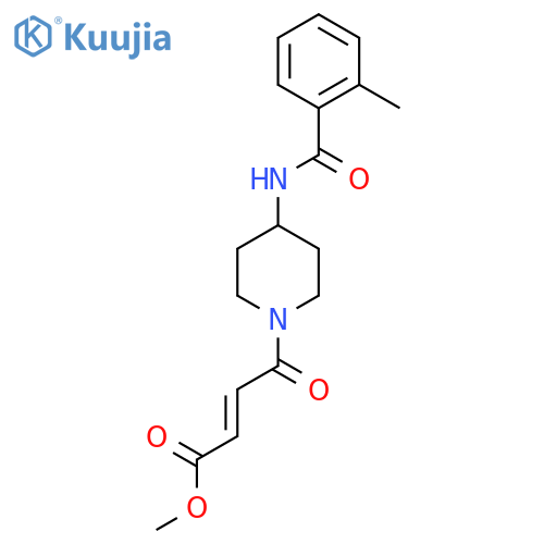 Methyl (E)-4-[4-[(2-methylbenzoyl)amino]piperidin-1-yl]-4-oxobut-2-enoate structure