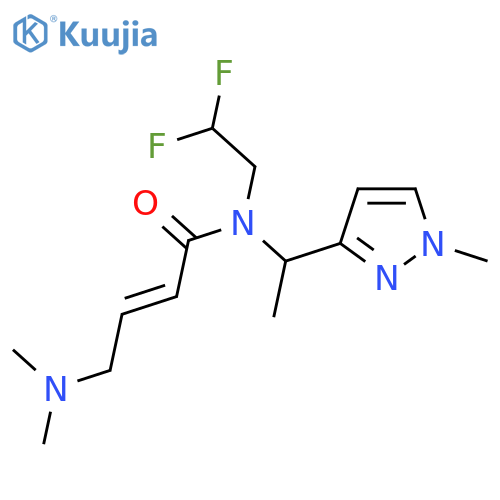 (2E)-N-(2,2-difluoroethyl)-4-(dimethylamino)-N-[1-(1-methyl-1H-pyrazol-3-yl)ethyl]but-2-enamide structure