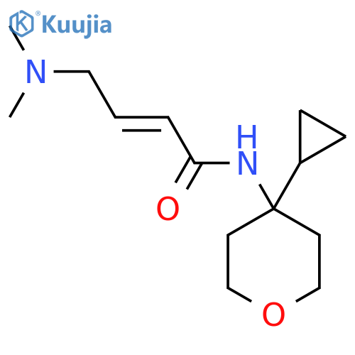 (2E)-N-(4-cyclopropyloxan-4-yl)-4-(dimethylamino)but-2-enamide structure
