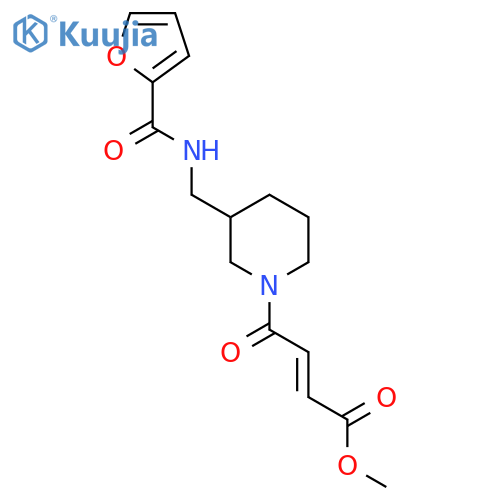 Methyl (E)-4-[3-[(furan-2-carbonylamino)methyl]piperidin-1-yl]-4-oxobut-2-enoate structure
