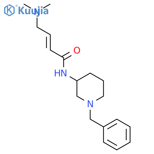 (2E)-N-(1-benzylpiperidin-3-yl)-4-(dimethylamino)but-2-enamide structure