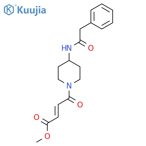 Methyl (E)-4-oxo-4-[4-[(2-phenylacetyl)amino]piperidin-1-yl]but-2-enoate structure