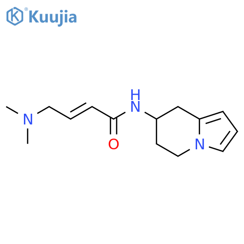 (2E)-4-(dimethylamino)-N-(5,6,7,8-tetrahydroindolizin-7-yl)but-2-enamide structure