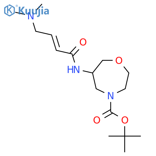tert-butyl 6-(2E)-4-(dimethylamino)but-2-enamido-1,4-oxazepane-4-carboxylate structure