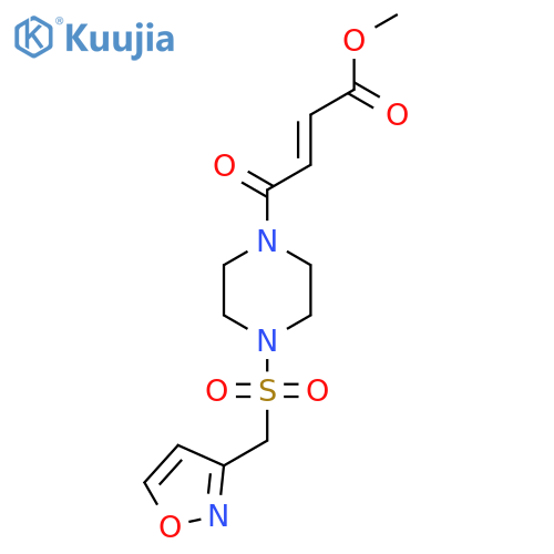 Methyl (E)-4-[4-(1,2-oxazol-3-ylmethylsulfonyl)piperazin-1-yl]-4-oxobut-2-enoate structure