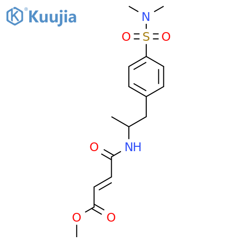 methyl (2E)-3-({1-[4-(dimethylsulfamoyl)phenyl]propan-2-yl}carbamoyl)prop-2-enoate structure