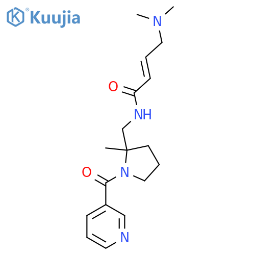 (2E)-4-(dimethylamino)-N-{[2-methyl-1-(pyridine-3-carbonyl)pyrrolidin-2-yl]methyl}but-2-enamide structure