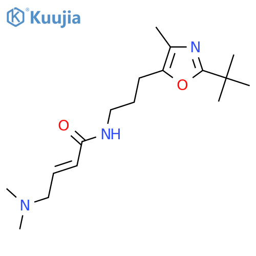 (E)-N-[3-(2-Tert-butyl-4-methyl-1,3-oxazol-5-yl)propyl]-4-(dimethylamino)but-2-enamide structure