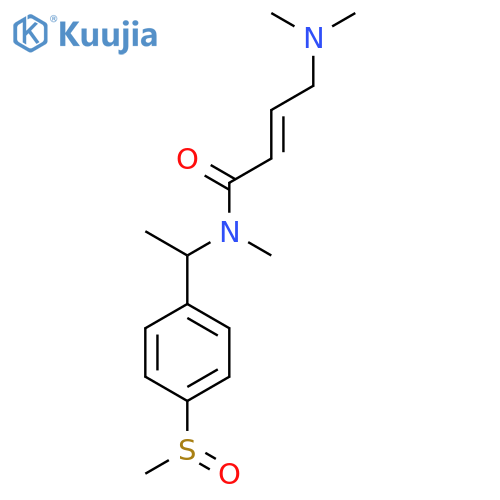 (E)-4-(Dimethylamino)-N-methyl-N-[1-(4-methylsulfinylphenyl)ethyl]but-2-enamide structure