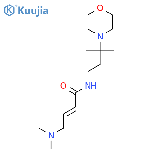 (2E)-4-(dimethylamino)-N-3-methyl-3-(morpholin-4-yl)butylbut-2-enamide structure