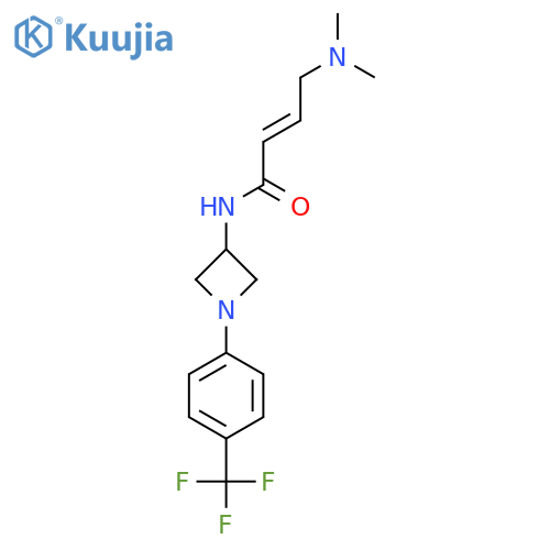 (E)-4-(Dimethylamino)-N-[1-[4-(trifluoromethyl)phenyl]azetidin-3-yl]but-2-enamide structure
