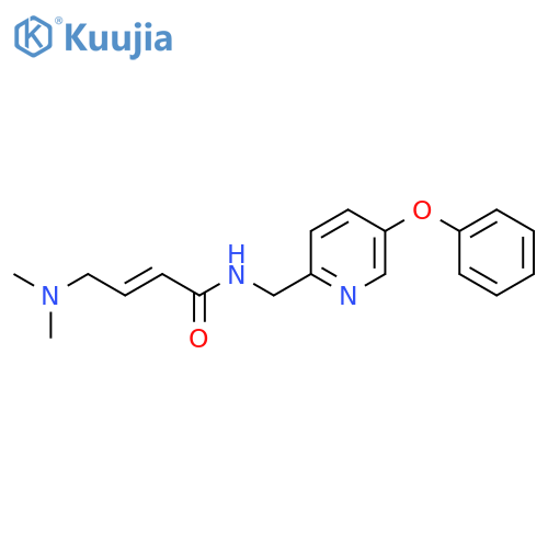 (E)-4-(Dimethylamino)-N-[(5-phenoxypyridin-2-yl)methyl]but-2-enamide structure