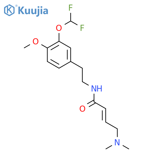 (2E)-N-{2-[3-(difluoromethoxy)-4-methoxyphenyl]ethyl}-4-(dimethylamino)but-2-enamide structure