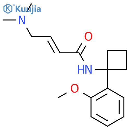 (2E)-4-(dimethylamino)-N-[1-(2-methoxyphenyl)cyclobutyl]but-2-enamide structure