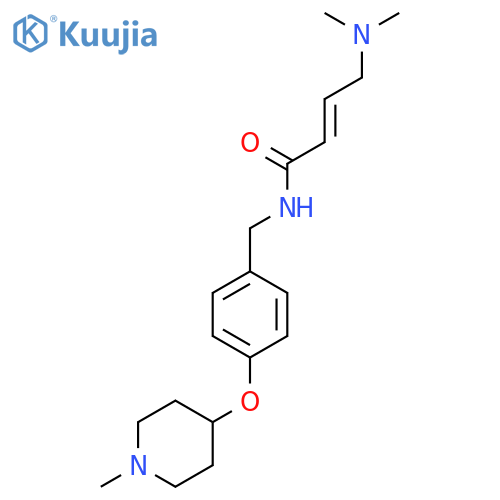 (E)-4-(Dimethylamino)-N-[[4-(1-methylpiperidin-4-yl)oxyphenyl]methyl]but-2-enamide structure