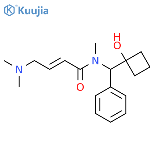 (E)-4-(Dimethylamino)-N-[(1-hydroxycyclobutyl)-phenylmethyl]-N-methylbut-2-enamide structure
