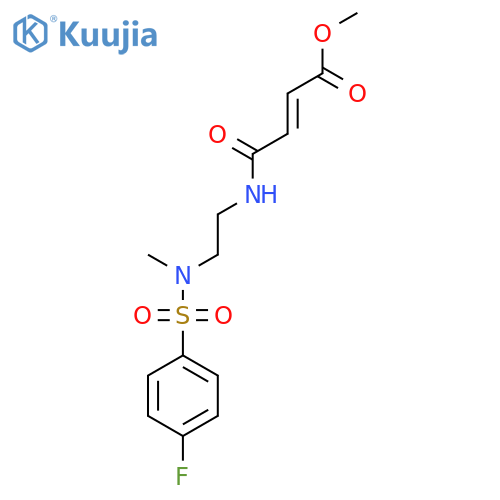 Methyl (E)-4-[2-[(4-fluorophenyl)sulfonyl-methylamino]ethylamino]-4-oxobut-2-enoate structure