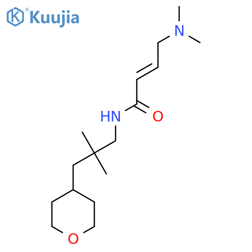 (2E)-N-[2,2-dimethyl-3-(oxan-4-yl)propyl]-4-(dimethylamino)but-2-enamide structure