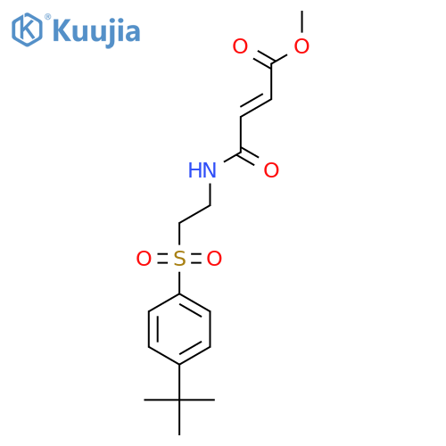 methyl (2E)-3-{[2-(4-tert-butylbenzenesulfonyl)ethyl]carbamoyl}prop-2-enoate structure