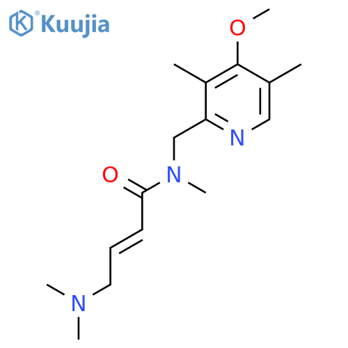 (2E)-4-(dimethylamino)-N-[(4-methoxy-3,5-dimethylpyridin-2-yl)methyl]-N-methylbut-2-enamide structure