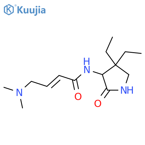 (2E)-N-(4,4-diethyl-2-oxopyrrolidin-3-yl)-4-(dimethylamino)but-2-enamide structure