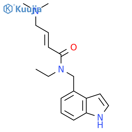(E)-4-(Dimethylamino)-N-ethyl-N-(1H-indol-4-ylmethyl)but-2-enamide structure