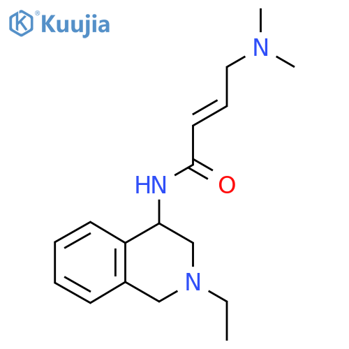 (2E)-4-(dimethylamino)-N-(2-ethyl-1,2,3,4-tetrahydroisoquinolin-4-yl)but-2-enamide structure