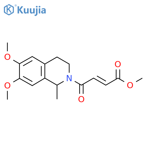 Methyl (E)-4-(6,7-dimethoxy-1-methyl-3,4-dihydro-1H-isoquinolin-2-yl)-4-oxobut-2-enoate structure