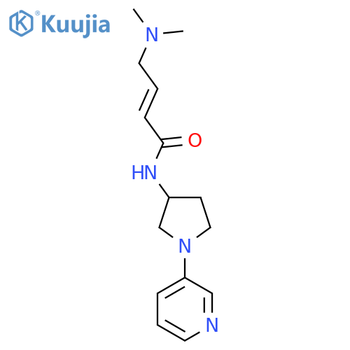 (E)-4-(Dimethylamino)-N-(1-pyridin-3-ylpyrrolidin-3-yl)but-2-enamide structure