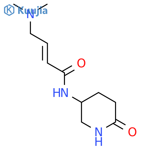 (2E)-4-(dimethylamino)-N-(6-oxopiperidin-3-yl)but-2-enamide structure