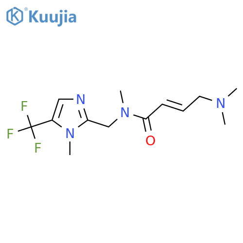 (E)-4-(Dimethylamino)-N-methyl-N-[[1-methyl-5-(trifluoromethyl)imidazol-2-yl]methyl]but-2-enamide structure