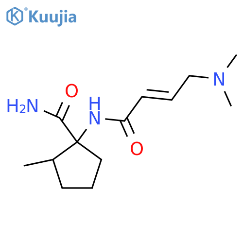 1-[(2E)-4-(dimethylamino)but-2-enamido]-2-methylcyclopentane-1-carboxamide structure