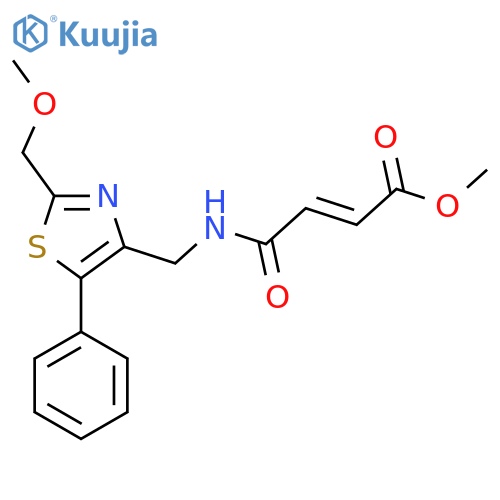 methyl (2E)-3-({[2-(methoxymethyl)-5-phenyl-1,3-thiazol-4-yl]methyl}carbamoyl)prop-2-enoate structure