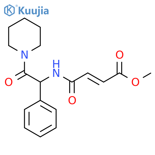 methyl (2E)-3-{[2-oxo-1-phenyl-2-(piperidin-1-yl)ethyl]carbamoyl}prop-2-enoate structure