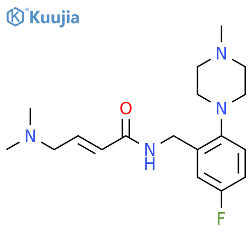 (E)-4-(Dimethylamino)-N-[[5-fluoro-2-(4-methylpiperazin-1-yl)phenyl]methyl]but-2-enamide structure