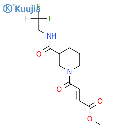 Methyl (E)-4-oxo-4-[3-(2,2,2-trifluoroethylcarbamoyl)piperidin-1-yl]but-2-enoate structure