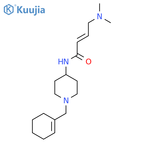 (E)-N-[1-(Cyclohexen-1-ylmethyl)piperidin-4-yl]-4-(dimethylamino)but-2-enamide structure