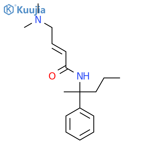 (2E)-4-(dimethylamino)-N-(2-phenylpentan-2-yl)but-2-enamide structure