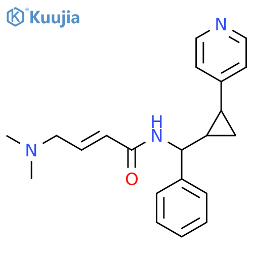 (E)-4-(Dimethylamino)-N-[phenyl-(2-pyridin-4-ylcyclopropyl)methyl]but-2-enamide structure