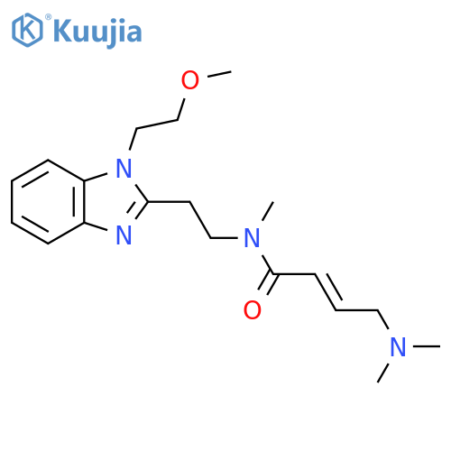 (E)-4-(Dimethylamino)-N-[2-[1-(2-methoxyethyl)benzimidazol-2-yl]ethyl]-N-methylbut-2-enamide structure