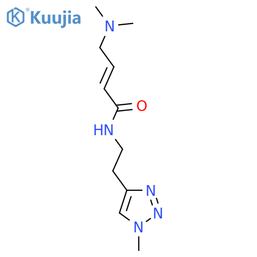 (2E)-4-(dimethylamino)-N-2-(1-methyl-1H-1,2,3-triazol-4-yl)ethylbut-2-enamide structure